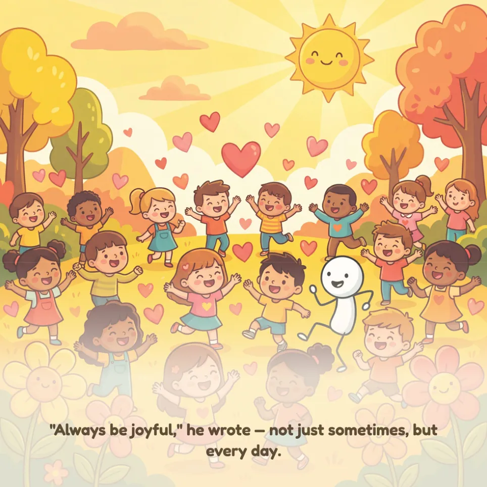 A page from Always Be Joyful
