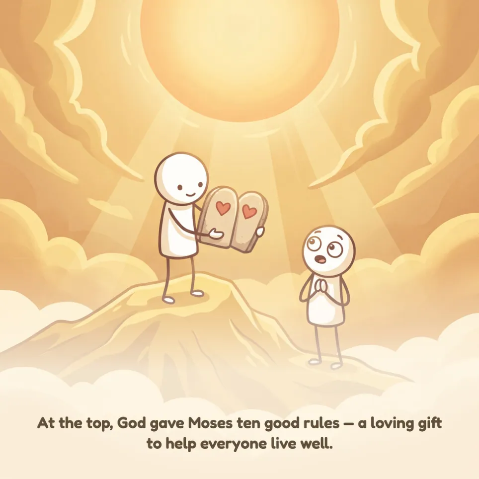 A page from The Ten Commandments