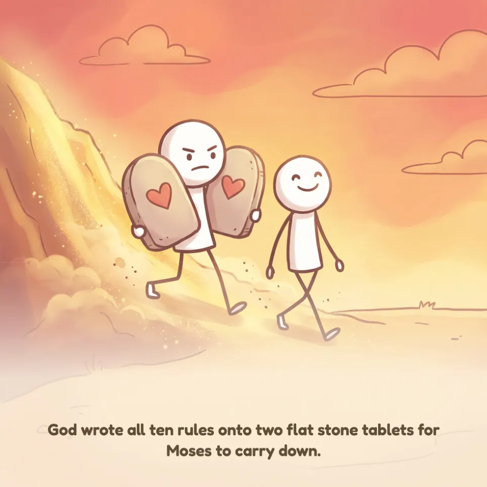 A page from The Ten Commandments