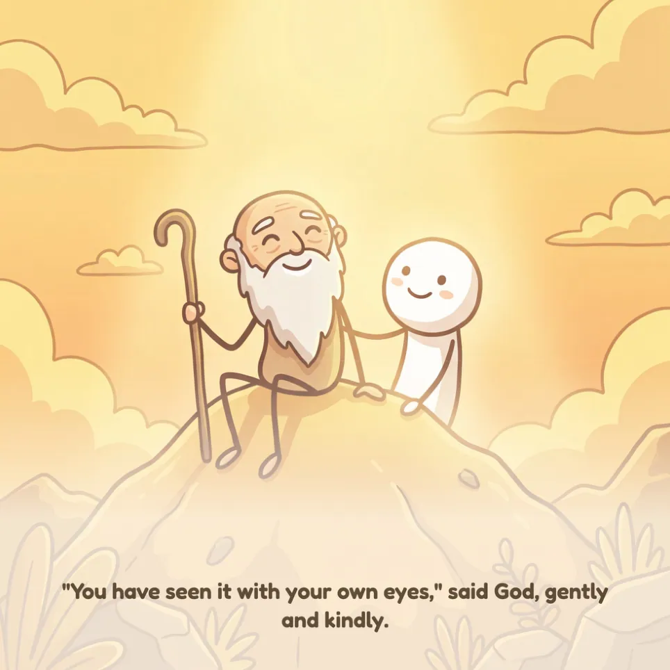 A page from The Death of Moses