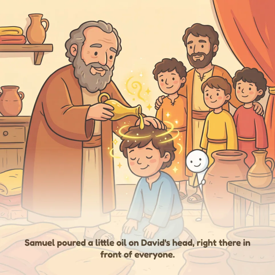 A page from David is Anointed
