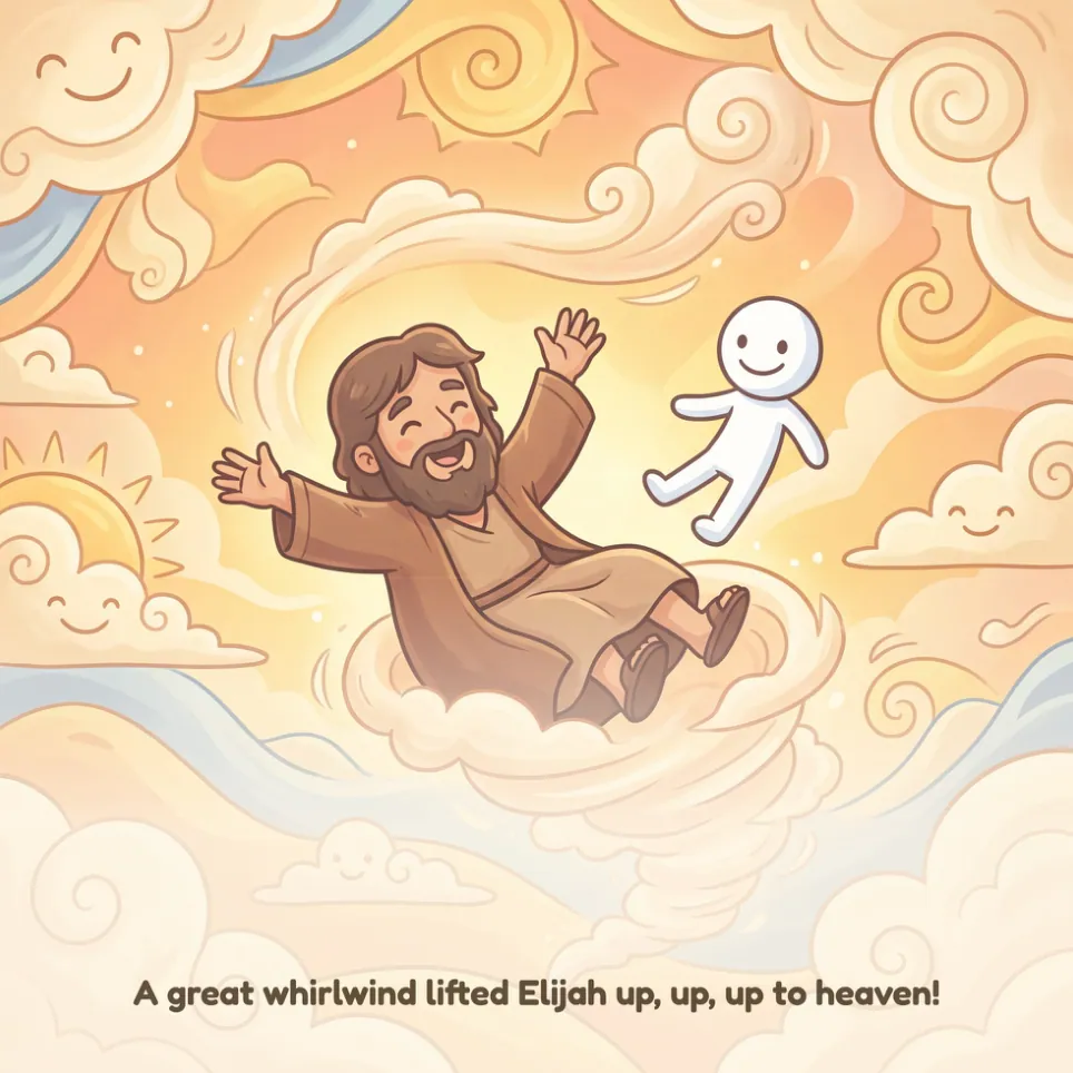A page from Elijah Taken to Heaven