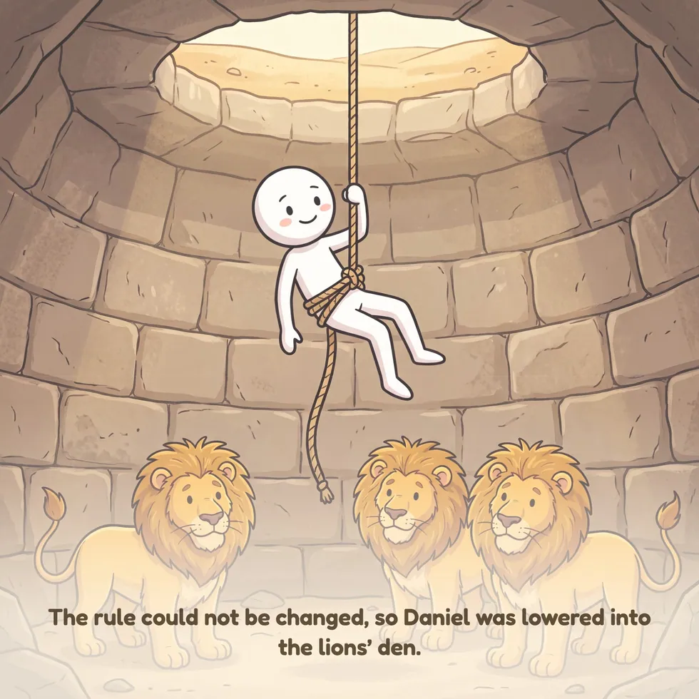 A page from Daniel in the Lions' Den