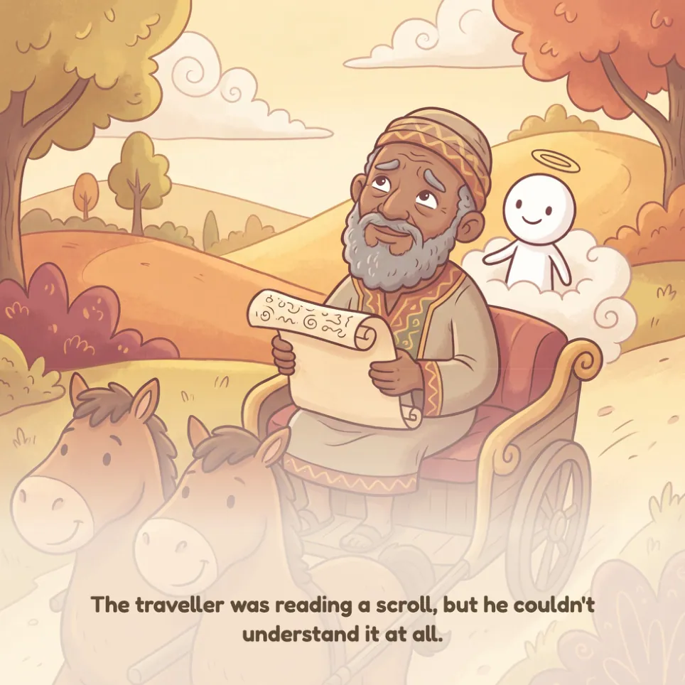 A page from Philip and the Ethiopian