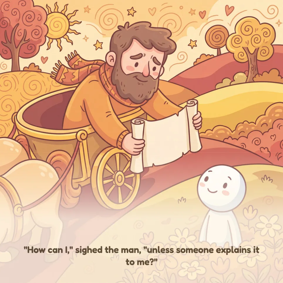 A page from Philip and the Ethiopian