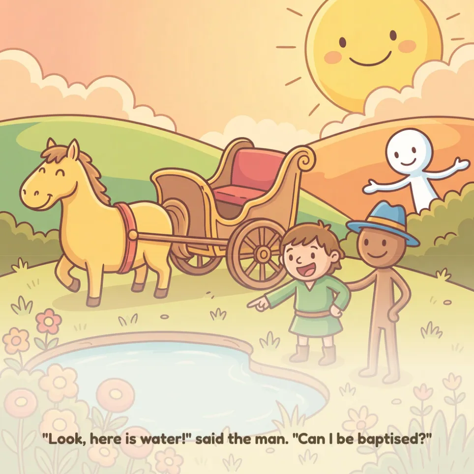 A page from Philip and the Ethiopian