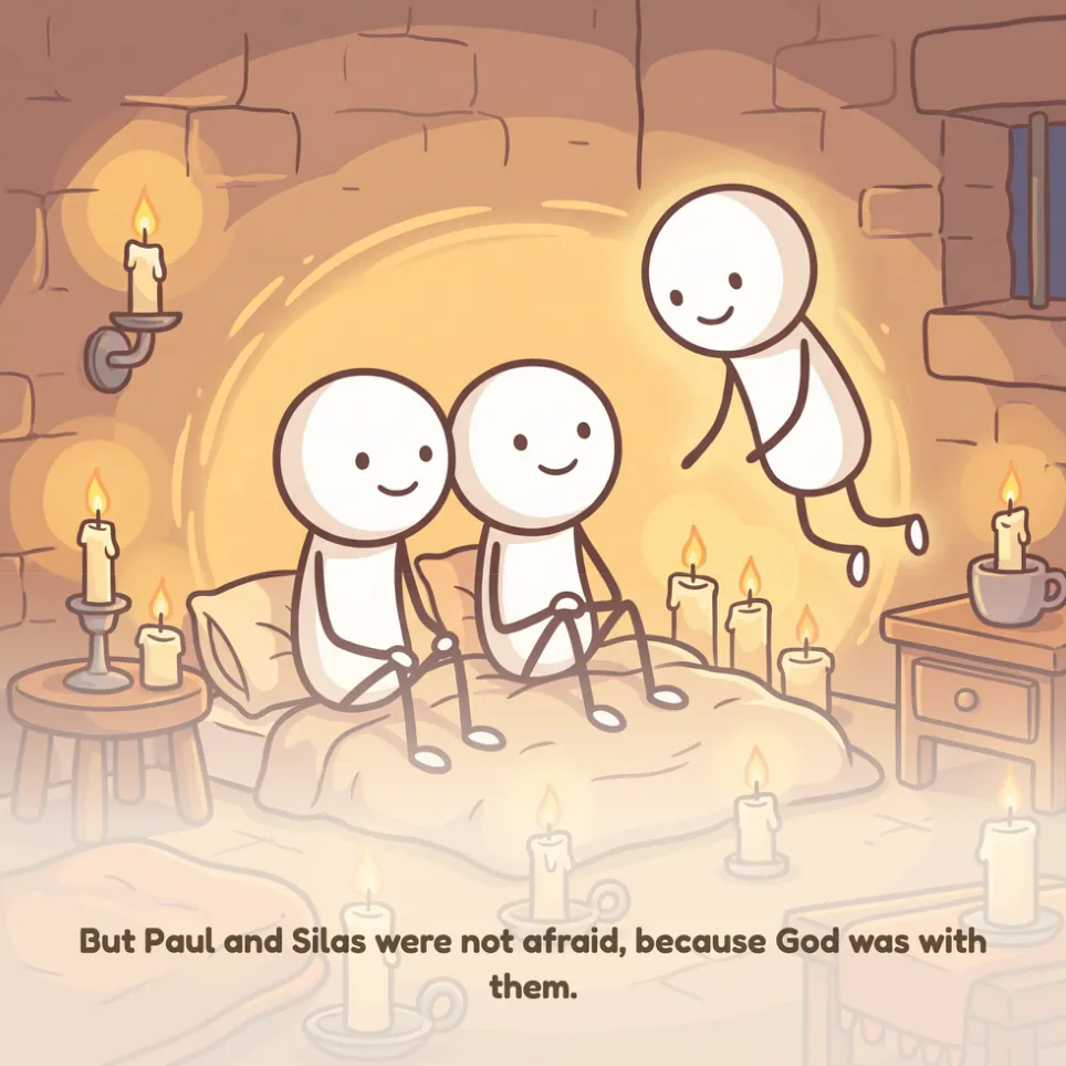 A page from Paul and Silas in Prison
